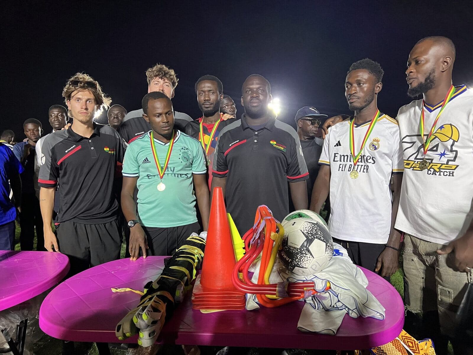 Winners with their prizes and new equipment